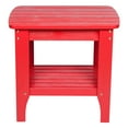thumbnail image 2 of Shine Company Rectangular Traditional Wood Indoor/Outdoor Side Table in Red, 2 of 5