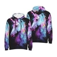 thumbnail image 6 of Bingfone Rainbow Spotted White Horse Men's Drawstring Hoodie Long Sleeve Pocket Sweatshirts-Medium, 6 of 6