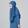 thumbnail image 6 of OGLCCG Girls Muslim Abaya Prayer Dress with Hijab 2pcs Solid Color Islamic Middle East Arab Dubai Dress Soft Ramadan Eid Clothes 4-12 Years, 6 of 8