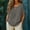 Gray, variant on CYMMPU Women's Summer Solid Color Crew Neck Faux Linen Batwing Top, Loose Short Sleeve Casual Lightweight Blouse White L