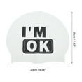 thumbnail image 4 of Unique Bargains 1 Pc Silicone Waterproof Letter Swimming Cap White, 4 of 5