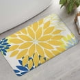 thumbnail image 2 of Yellow Floral and Petal Pattern Bathroom Rugs Mat,Non Slip Microfiber Bathroom Rug,Rubber Backing,Soft Bathroom Mats for Bathroom Floor,Tub and Shower,17x30in(43x75cm), 2 of 5