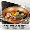 thumbnail image 2 of HLAFRG 12 Inch Nonstick Frying Pan with Lid, Marble Skillet with Stone-Derived Coating, With Ergonomic Handle, Oven Safe and Induction Compatible, 2 of 7