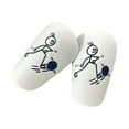 thumbnail image 3 of Mini espinilleras de fútbol para niños, equipo de protección portátil, protector de pierna absorbente de golpes, espinilleras de entrenamiento de fútb Azul, 3 of 8