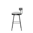 thumbnail image 3 of Amisco Monza 30 In. Swivel Bar Stool - Grey White Polyester / Black Metal, 3 of 9