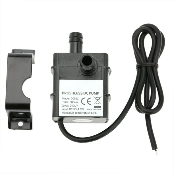 Tanque Decdeal Ultra Silencioso Mini DC12V 4.5W Micro Bomba De Aceite De Agua Sin Escobillas Fuente Sumergible A Prueba De Agua Acuario Que Circula 240L/H Elevación 300 Cm