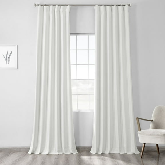 Starlight Off White Vintage Thermal Cross Linen Weave Blackout Curtain (1 Panel), Starlight Off White, 50W X 108L