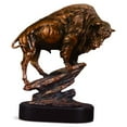 thumbnail image 2 of Buffalo Large Statue Bronze Finish, 2 of 4