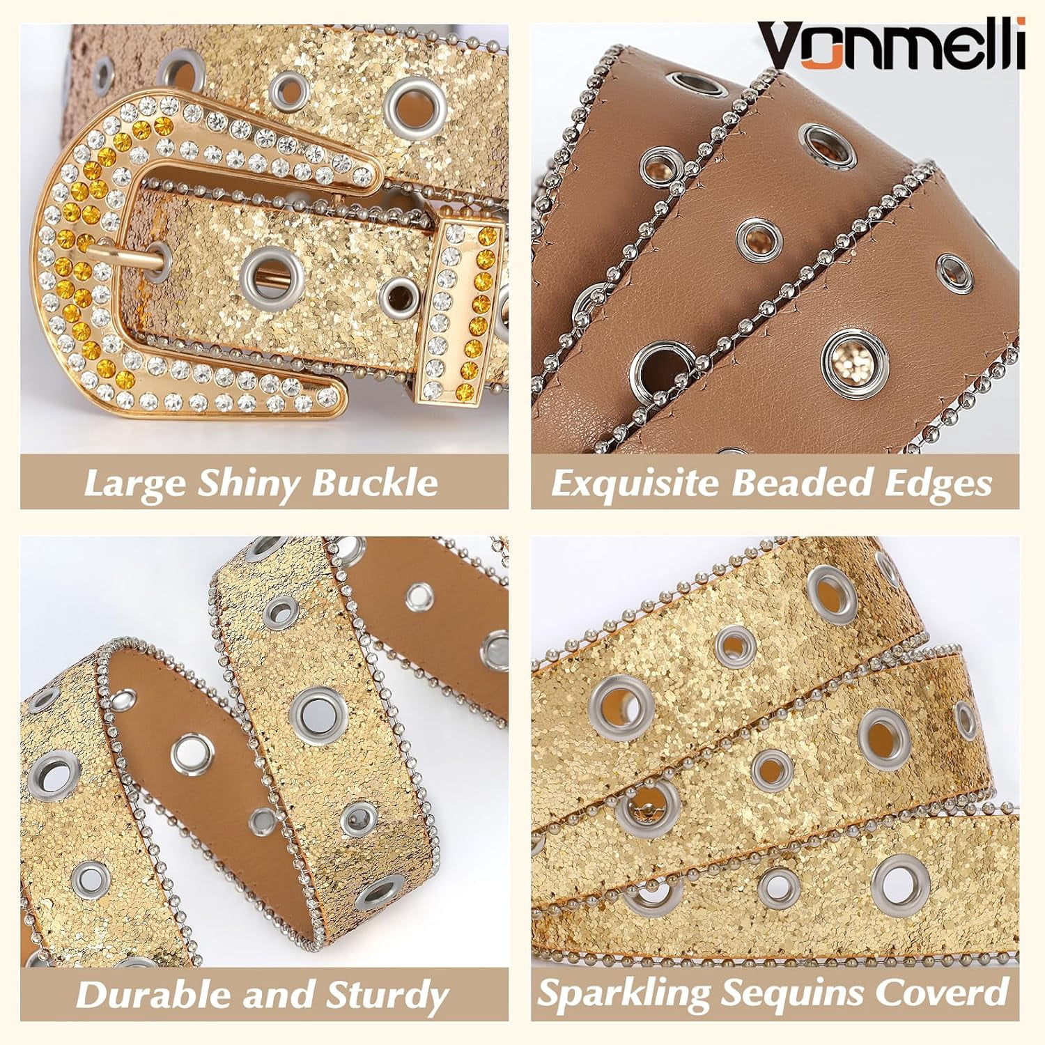 Rhinestone Western Belt for Men Women Cowgirl Cowboy Leather 