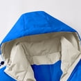 thumbnail image 3 of Pisexur Mens Winter Coat with Hood Long Sleeve Winter Jackets for Men Casual Zipper Button Warming Jacket Color Patchwork Drawstring Outerwear with Pockets, 3 of 8