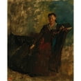 thumbnail image 3 of Edgar Degas 15x18 Black Modern Framed Museum Art Print Titled - Woman Sitting on a Sofa (1868-72), 3 of 5