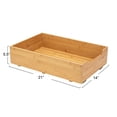 thumbnail image 2 of Household Essentials Glidez Bamboo and Steel Pull-Out/Slide-Out Storage Organizer for Under Cabinet Use - 1-Tier Design - Fits Standard Size Cabinet or Shelf, Natural, 2 of 10