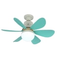 thumbnail image 1 of Mistaha Modern E27 Ceiling Fan Light with Three-Color Dimming, Remote Control, Timer, Variable Speed, and Colorful Blade Options, 1 of 6