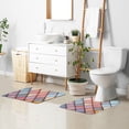 thumbnail image 6 of Yayeee Bath Rug for Bathroom Floor Non Slip Rectangle Fluffy Soft Absorbent Mat, 16"x24", Pink Shimmering Pattern, 6 of 7