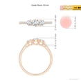 thumbnail image 4 of ANGARA Natural 0.2 Ct. Diamond Side Stone Engagement Ring in 14K Rose Gold for Women (Ring Size: 11.5), 4 of 9