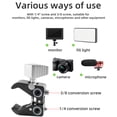 thumbnail image 5 of 55mm C-Type Crab Clamp Holder with 360° Ball Head – Aluminum Alloy Desktop Mount with Silicone Pads, 1/4" & 3/8" Screw Threads for DSLR Camera, Monitor, Light, Microphone, 5 of 10