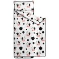 thumbnail image 2 of Cow and Spot White Pattern Teens Toddler Nap Mat with Pillow, Sleeping Mat Bag for Preschool Daycare 59"x22", 2 of 6