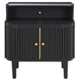 thumbnail image 2 of Safavieh Tameka Modern Mdf and Solidwood Night Stands, Black/Gold, 2 of 6