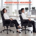 thumbnail image 4 of HOMCOM Executive Office Chair with 6-point Vibration Massage and Heat, Faux Leather Computer Desk Chair with Adjustable Headrest, Footrest, Black, 4 of 8