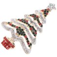thumbnail image 2 of Jiyike 2 pcs Christmas Tree Brooch Rhinestone Breastpin Decoration Costume Accessories, 2 of 7