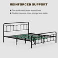 IKIFLY California King Size Metal Platform Bed Frame with Headboard