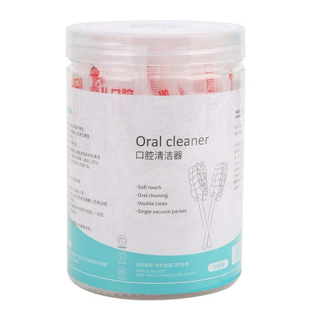 Cepillo de lengua Oral para bebés ANGGREK 30pcs Baby Oral Cleaner Wet Dry Dual Use para bebés