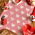 thumbnail image 4 of FYTPOV Flax Table Runner, Valentines Day Decorations, Hearts Printed Pink Table Runner for Wedding Party, Christmas Runner for Table Home Decor, 13x47 inch, 4 of 5