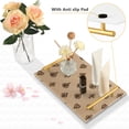 thumbnail image 4 of Bath Accessories Sets Single Print Decorative Tray With Handle For Home Bathroom Bedroom Spades Dark Brown, 4 of 7