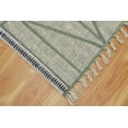 thumbnail image 6 of Casavani - 7'x7' Square Area Rugs for Living Room & Dining Room Green Handwoven Cotton Dhurrie, 6 of 6