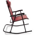 thumbnail image 3 of Outdoor Textilene Zero Gravity Folding Lounge Rocker with Pillow, Red, 3 of 7