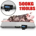 thumbnail image 2 of Loyalheartdy 1100Lbs Pet Scale Stainless Steel Large Dog Sheep Livestock Platform Weight Scale w/ Digital  LCD Screen, 2 of 12