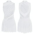 thumbnail image 1 of renvena Costume de Danse Lyrique Robe de Ballet Moderne Sans Manches avec Strass Contemporain Blanc TTG, 1 of 9