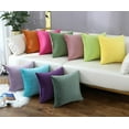 thumbnail image 4 of Dtwnek Set of 2 Comfy Soft Velvet Throw Pillow Cases with Zipper, Decorative Solid Square Cushion Covers for Bedroom Car Living Room, 16x16inch, 4 of 7