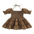 thumbnail image 1 of Robes d'Été pour Enfants à Col Carré et Manches Courtes à Nouer Plis Robes, 1 of 9
