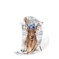 thumbnail image 3 of Safdie & Co. Throw Ribbed Flannel Print Floral Deer, 3 of 3