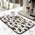 thumbnail image 2 of 2pcs Abstract Bear Coffee Bar Mat, Floral Design Watercolor Print Absorbent Pad, 4-Layer Durable Countertop Protector, 2 of 5