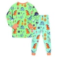 thumbnail image 5 of Gubotare 2 Piece Baby Pajamas Boy Unisex Babies, Toddlers and Kids' Snug-Fit Pajamas, Pack of 2 4T 5T (Light Green,4-5 Years), 5 of 5
