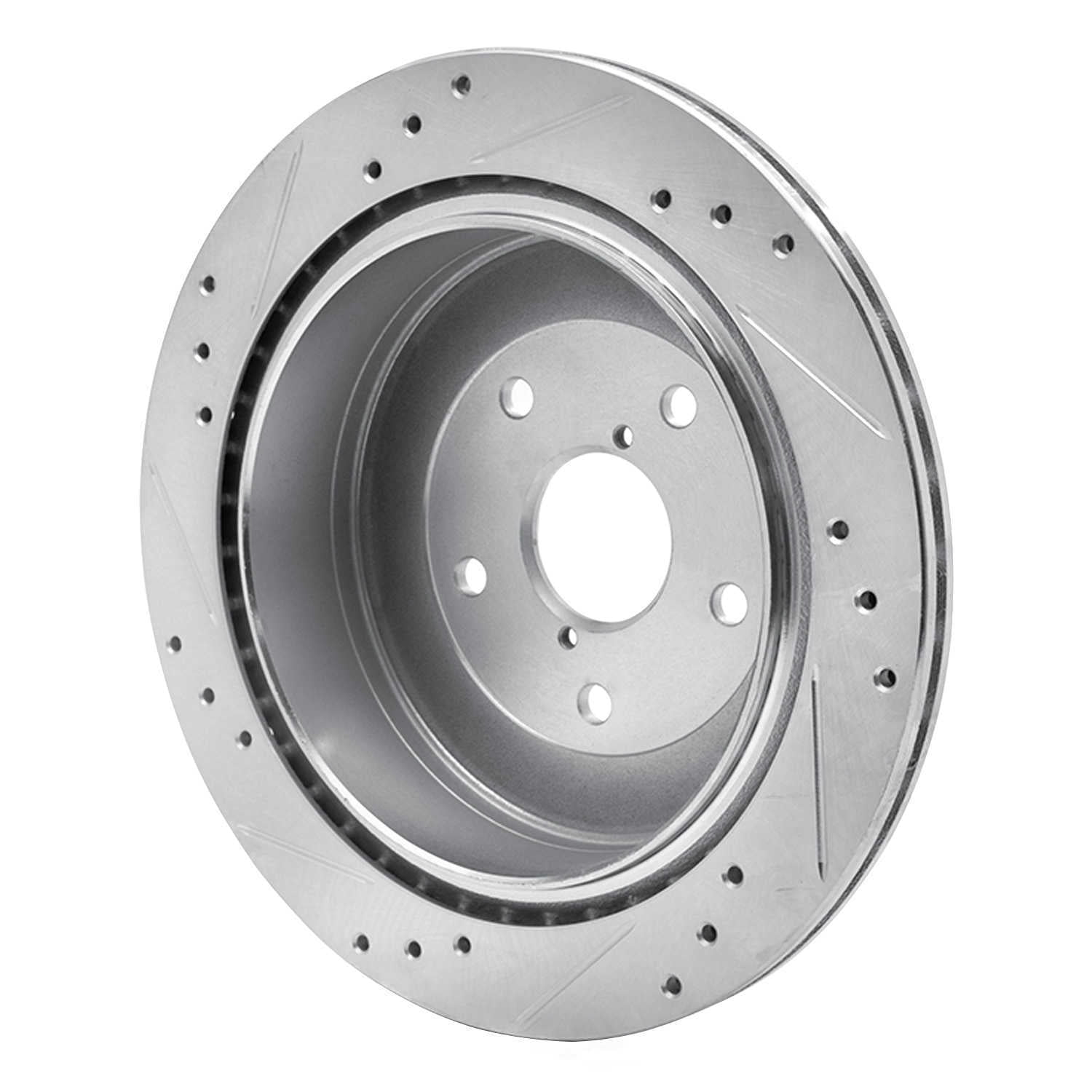 Dynamic Friction Company 631-13036R DFC Brake Rotor - Drilled And Slotted - Silver