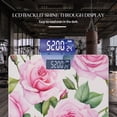 thumbnail image 3 of High Precision Body Weight Scale Smart Bathroom Scales with Large LCD Display(400lbs),Decorative for Bedroom-Pink Rose Flowers And Green Leaves With White Background, 3 of 4