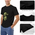 thumbnail image 6 of Hanmun Men's Cute Alien T-Shirts Short Sleeve Cotton Round Crew Neck Moisture Wicking Black USA, 6 of 9