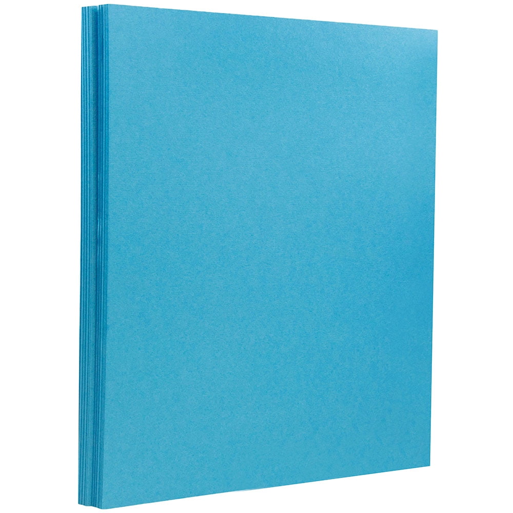 JAM Cardstock, 8.5x11, 130lb Peacock Blue, 25/Pack