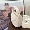 thumbnail image 4 of Bolso de hombro French Clouds, bolso de mano de gran capacidad a la moda para mujer, bolso tipo lonchera de color puro, bolso retro de PU sencillo para bolas de masa hervida, 4 of 5