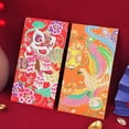 thumbnail image 2 of Lubelski Enveloppes Rouges à Motif de Dragon Chinois Traditionnel, Procédé d'Estampage à Chaud, Couleur Vibrante, Lot de 4, 2 of 8
