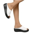 thumbnail image 5 of VerPetridure Women's Fish Mouth Platform Wedge Slippers,Lightweight Comfy Open Toe Non-slip Softsole Boho Beach Sandals Size 7, 5 of 5