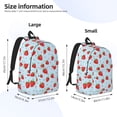 thumbnail image 4 of Rocae Strawberry for Durable Canvas Backpack Leisure Large Bag Travel Rucksack Multi-function Backpack, 4 of 8