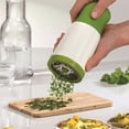 thumbnail image 4 of 1 pc Herb Mill Chopper Cutter Stainless Steel Blades Safely New Parsley chopper Herb Mill Grinder,（green）, 4 of 5