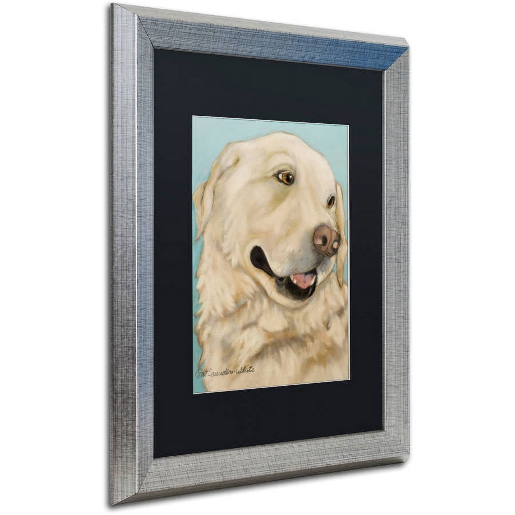 Trademark Fine Art "Jasper" Canvas Art by Pat Saunders-White, Black Matte, Silver Frame