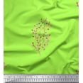 thumbnail image 1 of Soimoi Green Rayon Crepe Fabric Artistic Leaves Fabric Prints By Yard 46 Inch Wide, 1 of 1