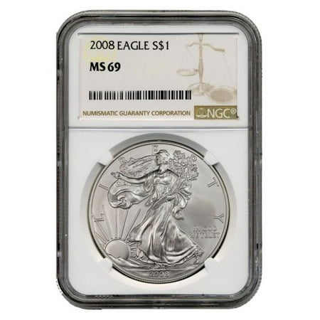2008 American Silver Eagle NGC MS-69 1 oz Coin