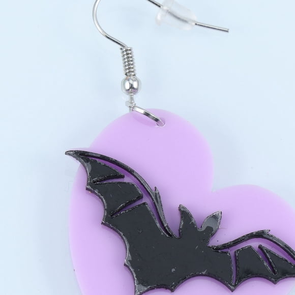 BESTYASH 1Pair Acrylic Bat Wing Earring in Black Lightweight Fashion Ear Jewelry for Daily Wear